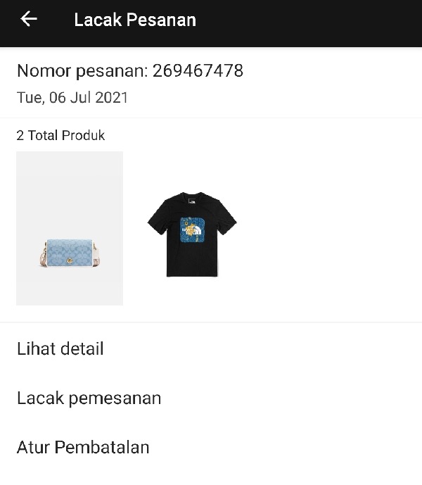lacak paket zalora