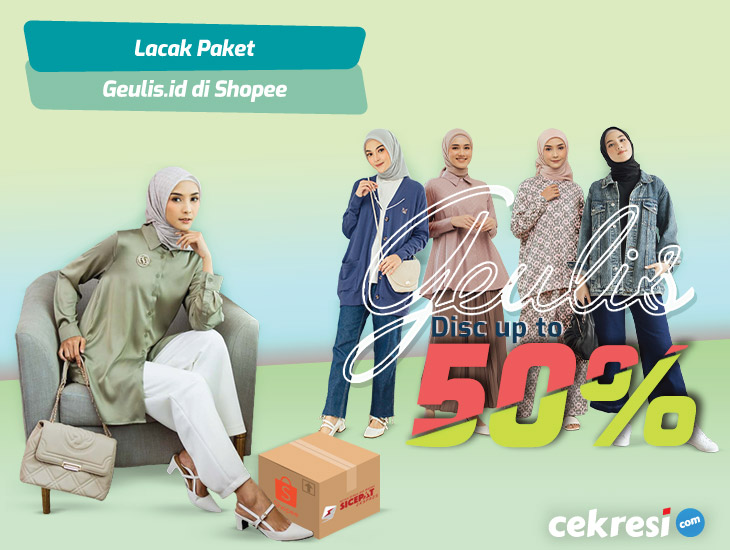 Lacak Paket Geulis.id di Shopee