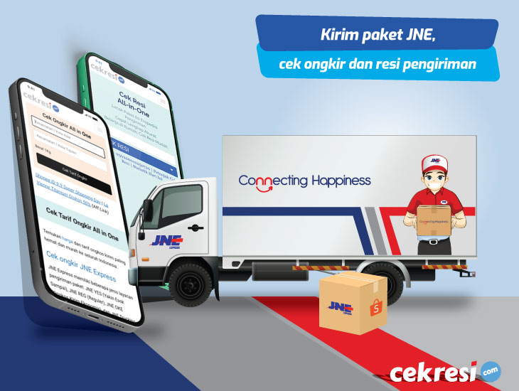 Kirim paket JNE, cara cek ongkir dan resi pengiriman
