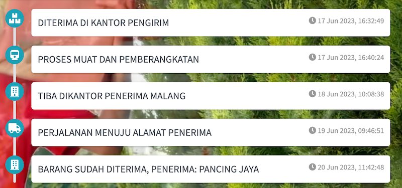 cek no resi herona express