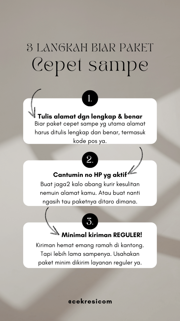 tips mudah biar paket cepat sampai